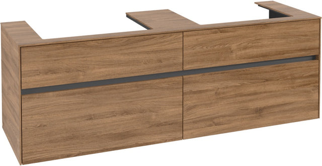 Villeroy & Boch Waschtischunterschrank Collaro C024 Kansas Oak 1600 mm mit 4 Auszügen und SoftClosing