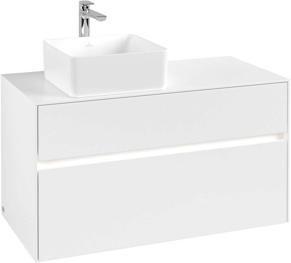 Villeroy & Boch Waschtischunterschrank Collaro C039 B0 1000 mm White Matt mit LED-Beleuchtung