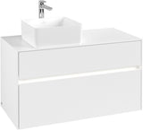 Villeroy & Boch Waschtischunterschrank Collaro C039 B0 1000 mm White Matt mit LED-Beleuchtung
