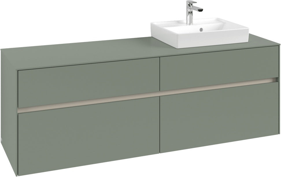 Villeroy & Boch Collaro Waschbeckenunterschrank 1600 mm White Oak mit LED-Beleuchtung