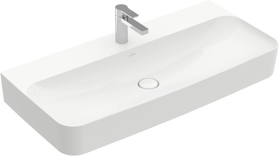 Villeroy & Boch Finion Wandwaschbecken 1000 mm Weiß Alpin CeramicPlus Rechteck