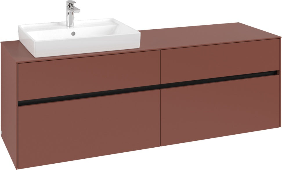 Villeroy & Boch Waschtischunterschrank Collaro C022 B0 1600 mm White Oak mit LED-Beleuchtung