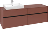 Villeroy & Boch Waschtischunterschrank Collaro C022 B0 1600 mm White Oak mit LED-Beleuchtung