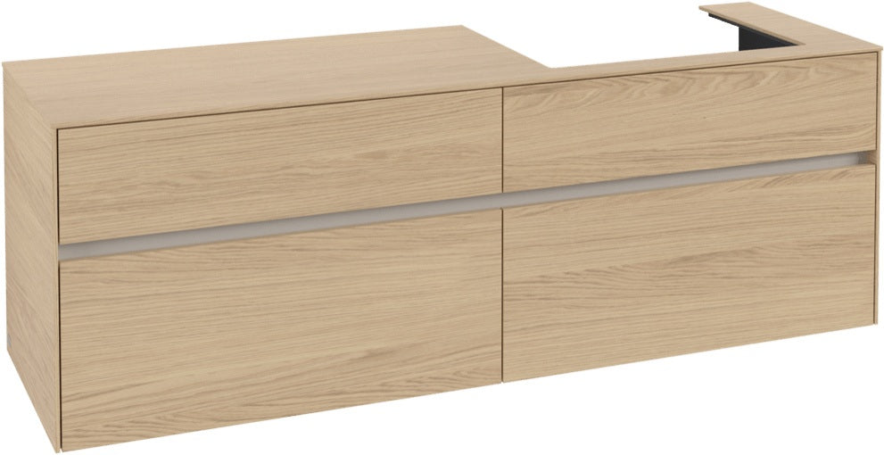 Villeroy & Boch Waschbeckenunterschrank Collaro Nordic Oak 1600 mm mit 4 Auszügen und SoftClosing