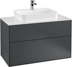 blau / Mitteldichte Faserplatte (MDF) / weiß
