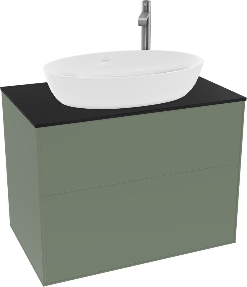 Villeroy & Boch Waschtischunterschrank Finion G8720 mit Beleuchtung und SoftClosing in Glossy White Lacquer