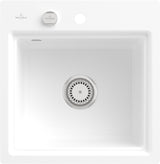 Villeroy & Boch Subway Style 50 S Flat Einbauspüle 500x510mm Stone White CeramicPlus