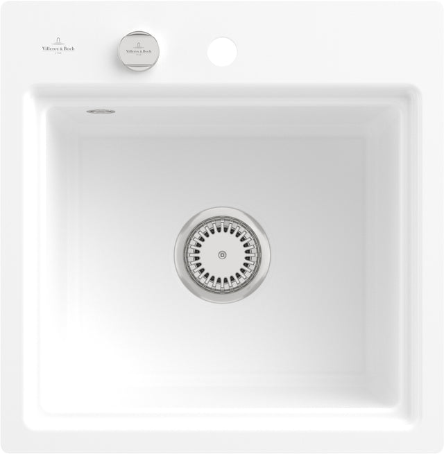Villeroy & Boch Subway Style 50 S Flat Einbauspüle 500x510mm Stone White CeramicPlus