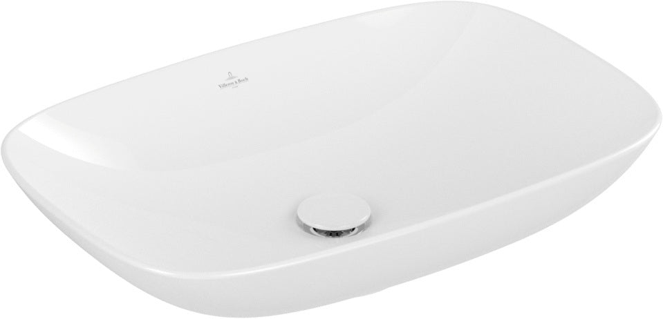 Villeroy & Boch Aufsatzwaschbecken Loop & Friends 4A5 620x420x150mm Rechteck Weiß Alpin