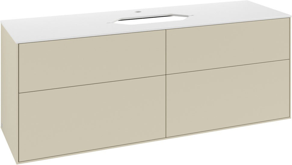 Villeroy & Boch Finion Waschtischunterschrank 1600 mm Anthrazit Matt mit LED-Beleuchtung