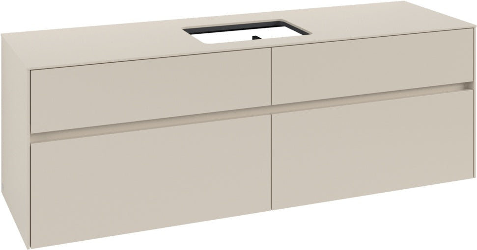 Villeroy & Boch Waschbeckenunterschrank Collaro C12000 1600 mm Cashmere Grey mit SoftClosing