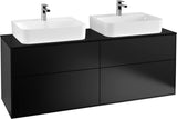 Villeroy & Boch Finion Waschbeckenunterschrank 1600 mm Anthrazit Matt mit LED-Beleuchtung und SoftClosing
