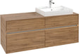 Villeroy & Boch Waschtischunterschrank Collaro C086 B0 1400 mm Kansas Oak mit Beleuchtung