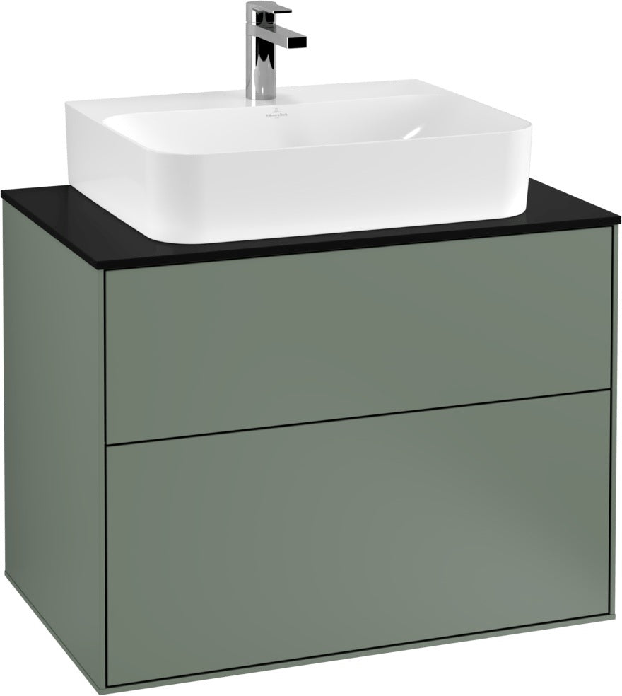 Villeroy & Boch Finion Waschtischunterschrank 800 mm Anthracite Matt mit LED-Beleuchtung