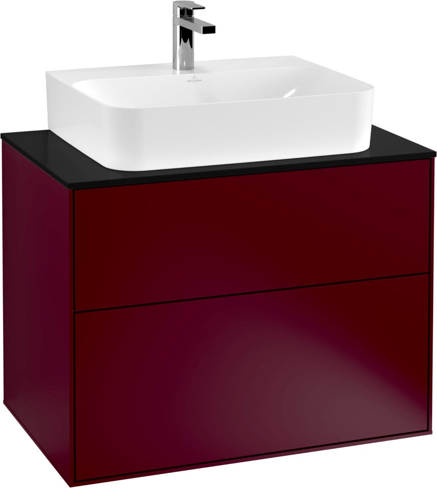 Villeroy & Boch Finion Waschtischunterschrank 800 mm Anthracite Matt mit LED-Beleuchtung