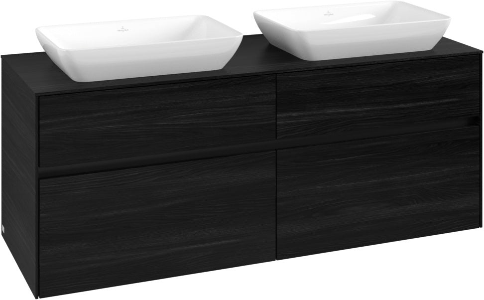 Villeroy & Boch Waschbeckenunterschrank Collaro C119 1400 mm Black Oak mit SoftClosing