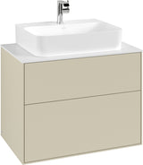 Villeroy & Boch Finion Waschtischunterschrank 800 mm Anthracite Matt mit LED-Beleuchtung