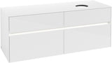 Villeroy & Boch Waschtischunterschrank Collaro C047 B0 1400 mm Glossy White mit Beleuchtung