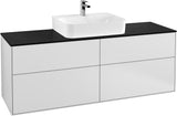 Villeroy & Boch Finion Waschtischunterschrank 1600 mm Anthrazit Matt mit Beleuchtung