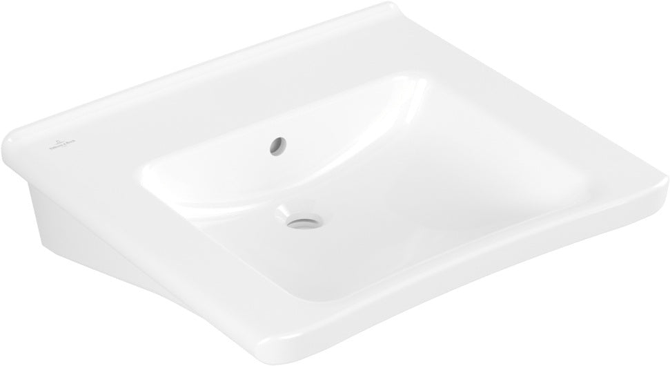 Villeroy & Boch ViCare Wandwaschbecken 600x550 mm Rechteck Weiß Alpin – Barrierefrei