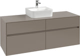 Villeroy & Boch Waschbeckenunterschrank Collaro C100B0 1400 mm White Oak mit Beleuchtung und SoftClosing