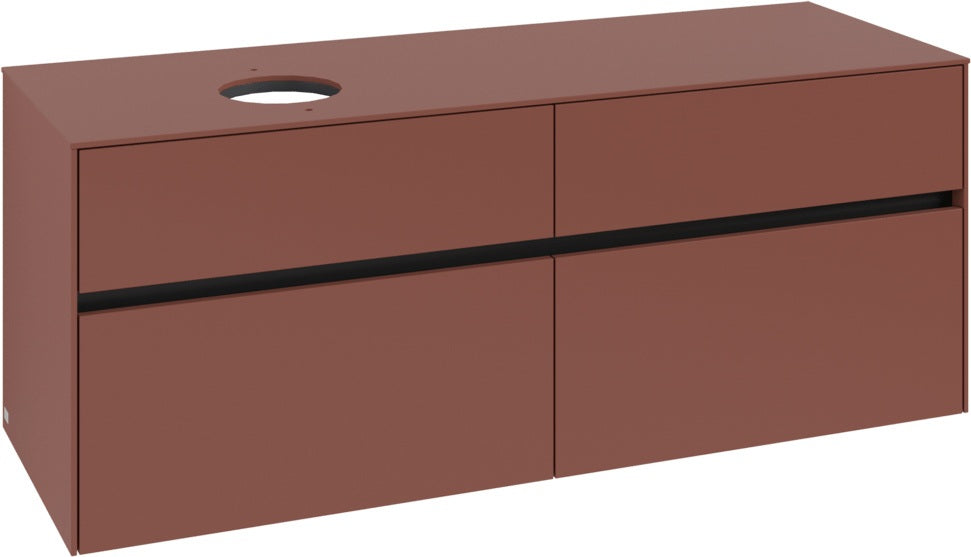 Villeroy & Boch Waschbeckenunterschrank Collaro C046 B0 1400 mm White Oak mit Beleuchtung