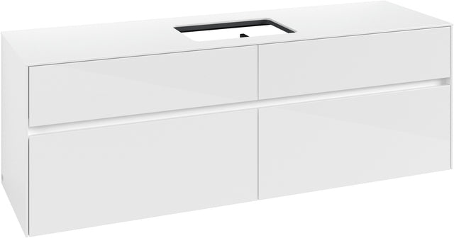 Villeroy & Boch Waschtischunterschrank Collaro C12000 Glossy White 1600 mm mit 4 Auszügen und SoftClosing