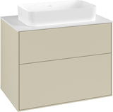 Villeroy & Boch Waschtischunterschrank Finion G6310 800 mm Anthracite Matt Lacquer mit Beleuchtung