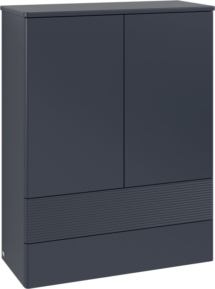 Villeroy & Boch Antao Highboard 814 mm Glossy White Lacquer – Hochglanz Badmöbel mit LED-Beleuchtung