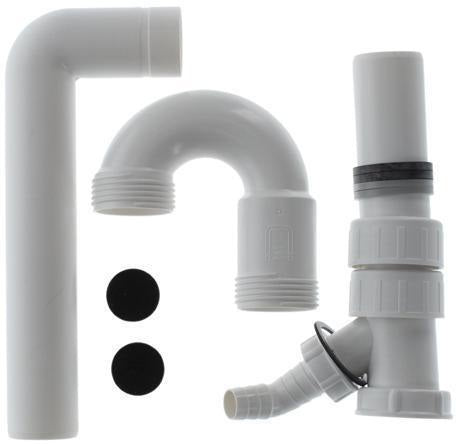 Villeroy & Boch Siphon 94060000 für Küchenspülen und Armaturen, Rund, Weiß, Kunststoff