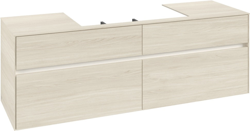 Villeroy & Boch Waschtischunterschrank Collaro C028 B0 1600 mm White Oak mit LED-Beleuchtung und SoftClosing