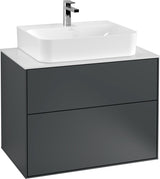 Villeroy & Boch Finion Waschtischunterschrank 800 mm Anthracite Matt mit LED-Beleuchtung