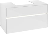 Villeroy & Boch Waschtischunterschrank Collaro C016 B0 1000 mm Glossy White mit LED-Beleuchtung