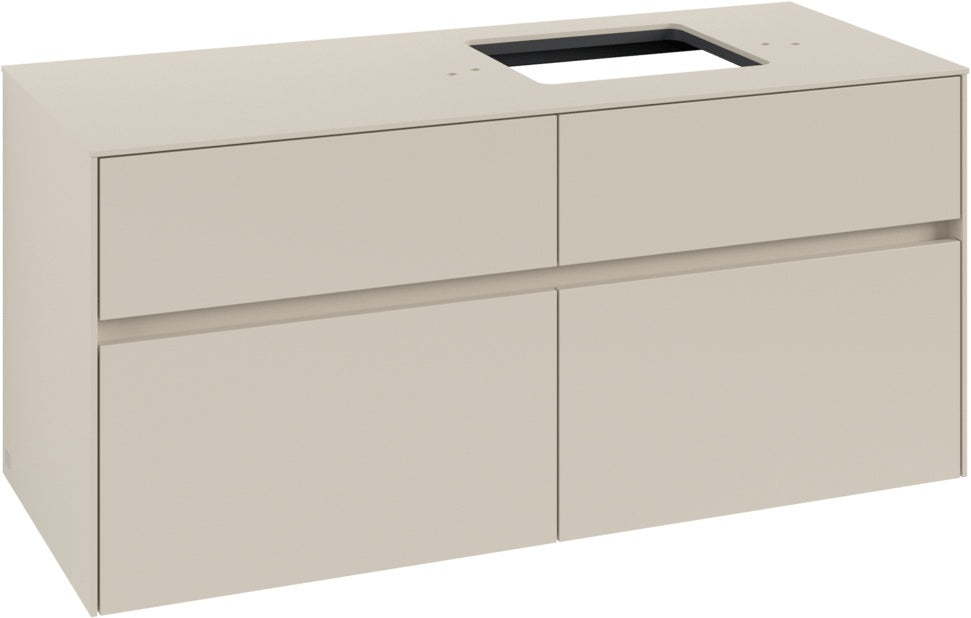 Villeroy & Boch Waschbeckenunterschrank Collaro C130 B0 1200 mm Cashmere Grey mit Beleuchtung und SoftClosing