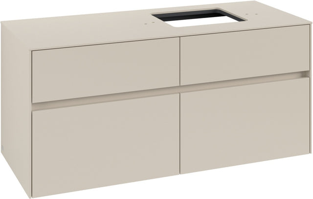 Villeroy & Boch Waschbeckenunterschrank Collaro C130 B0 1200 mm Cashmere Grey mit Beleuchtung und SoftClosing