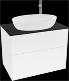 weiß / schwarz / Glossy White Lacquer