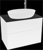 Villeroy & Boch Waschtischunterschrank Finion G8720 mit Beleuchtung und SoftClosing in Glossy White Lacquer