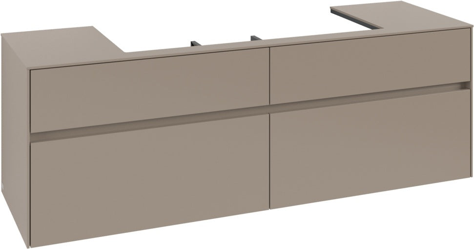 Villeroy & Boch Waschtischunterschrank Collaro C031 1600 mm Taupe mit 4 Auszügen