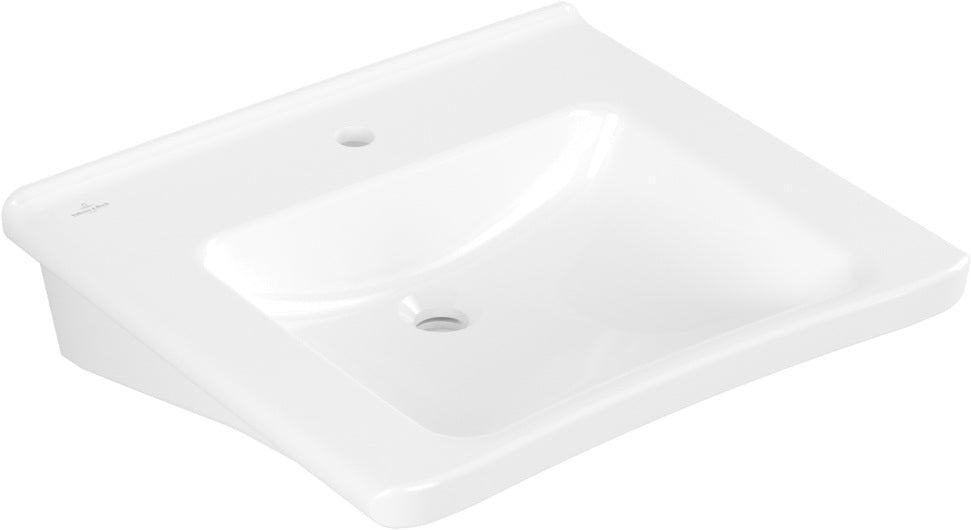 Villeroy & Boch ViCare Wandwaschbecken 600x550mm Rechteck Weiß Alpin – Barrierefrei