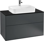blau / Mitteldichte Faserplatte (MDF) / schwarz