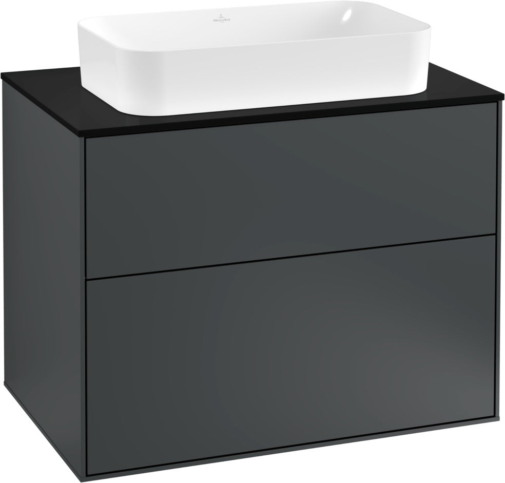 Villeroy & Boch Finion Waschtischunterschrank 800 mm Anthracite Matt mit LED-Beleuchtung