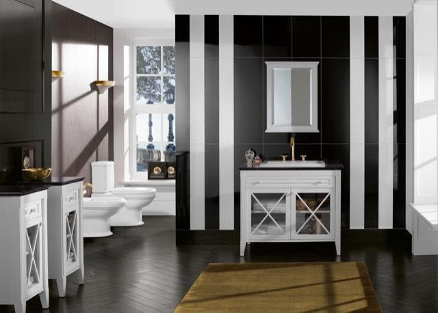 Villeroy & Boch Hommage Wandspiegel 685x740 mm Holzrahmen Walnut Grey-White Marble