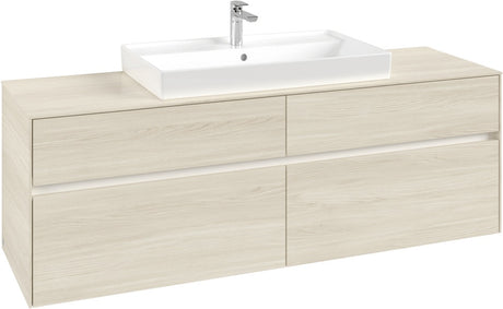 Villeroy & Boch Waschtischunterschrank Collaro C028 B0 1600 mm White Oak mit LED-Beleuchtung und SoftClosing