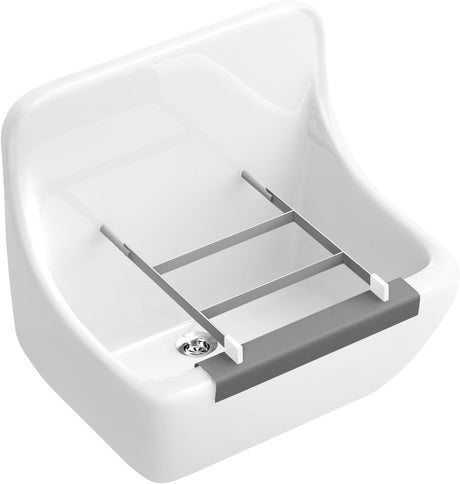 Villeroy & Boch O.novo Ausgussbecken 691201 – Rechteckig, Weiß Alpin, 450 x 350 x 400 mm, mit Randschoner