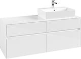 Villeroy & Boch Waschtischunterschrank Collaro C133 1400 mm Glossy White mit 4 Auszügen