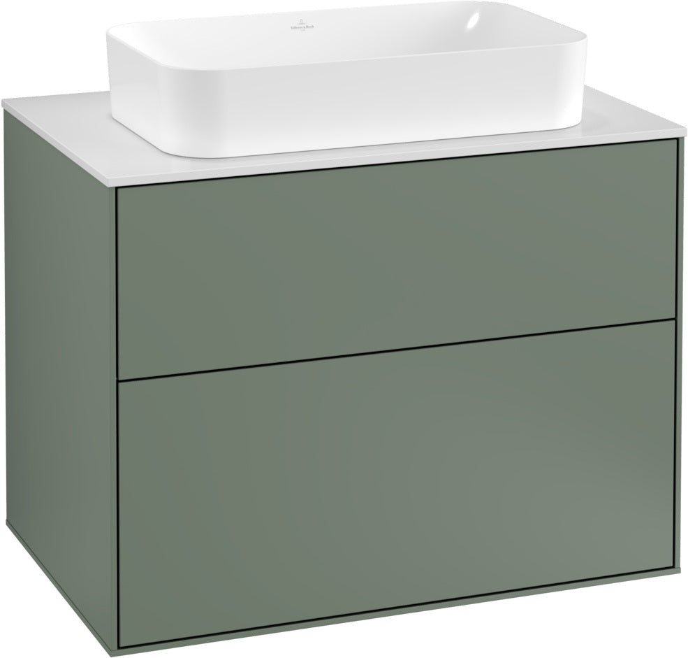 Villeroy & Boch Finion Waschtischunterschrank 800 mm Anthracite Matt mit LED-Beleuchtung
