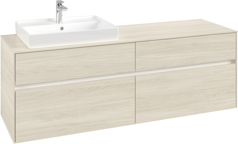 Villeroy & Boch Waschtischunterschrank Collaro C022 B0 1600 mm White Oak mit LED-Beleuchtung
