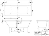 Villeroy & Boch Subway AirPool Comfort Whirlpool 1800x800 mm Rechteckig Weiß Alpin
