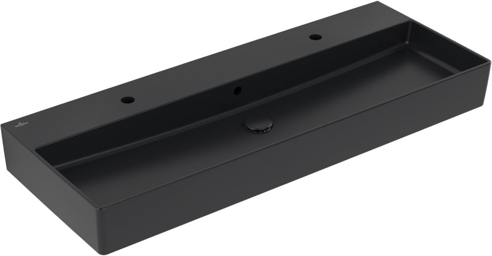 Villeroy & Boch Memento 2.0 Wandwaschbecken 1200 mm Pure Black CeramicPlus