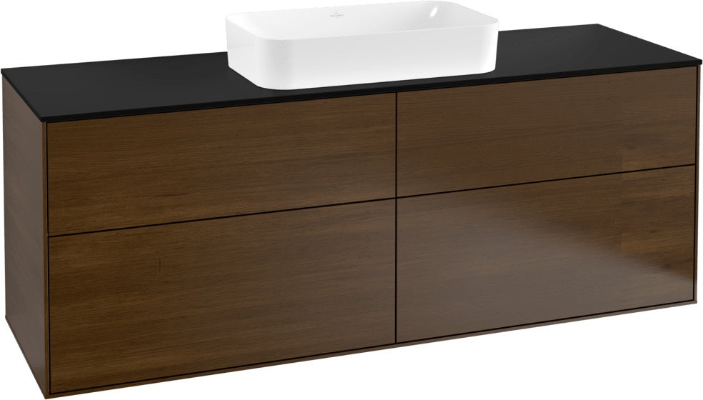 Villeroy & Boch Finion Waschtischunterschrank 1600 mm Anthrazit Matt mit LED-Beleuchtung